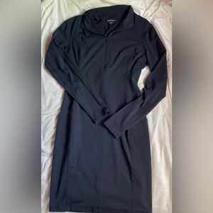 Athleta, Black, Size Small, Long Sleeve Dress, DELANCEY SKYLINE DRESS, Like New